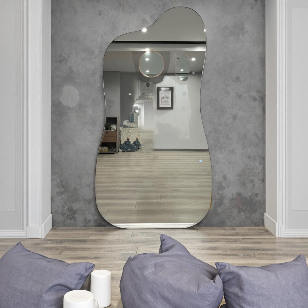 Organische Lys Spiegel met LED-verlichting – 180x100 cm | Luxe design wandspiegel