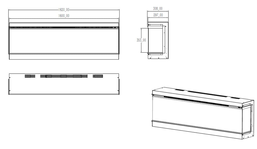 Dutch Fires - Deep Diamond - 160cm