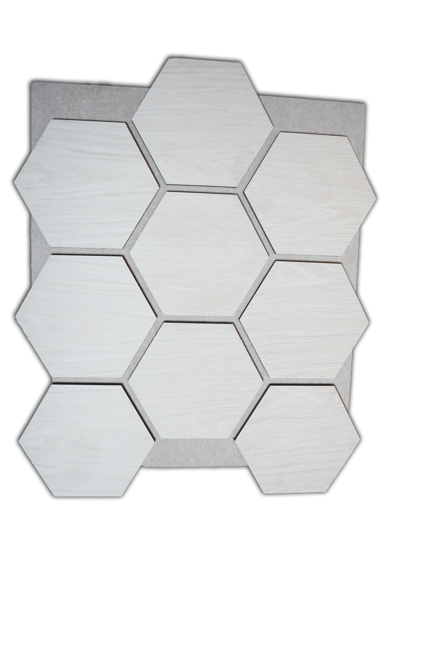 Hexagon Akupanel – Akoestische wandpaneel - Japandi Beige Eiken 80 x 65 x 2cm