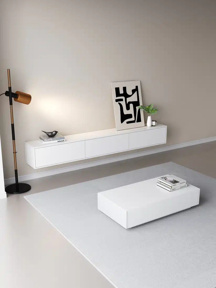 Salontafel URBAN Exclusive met opbergruimte – 120cm x 60cm - Wit mat