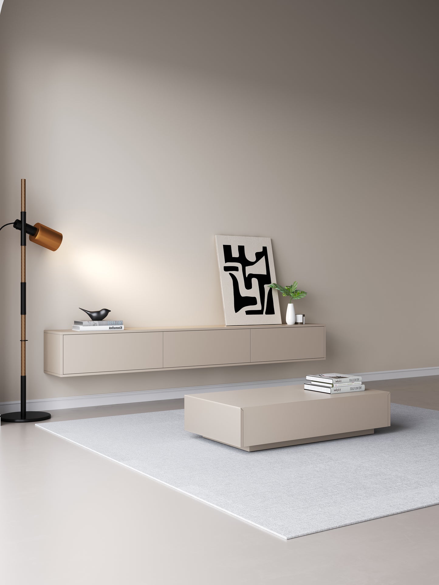 TV meubel 180cm - URBAN Exclusive Collection - Japandi Beige