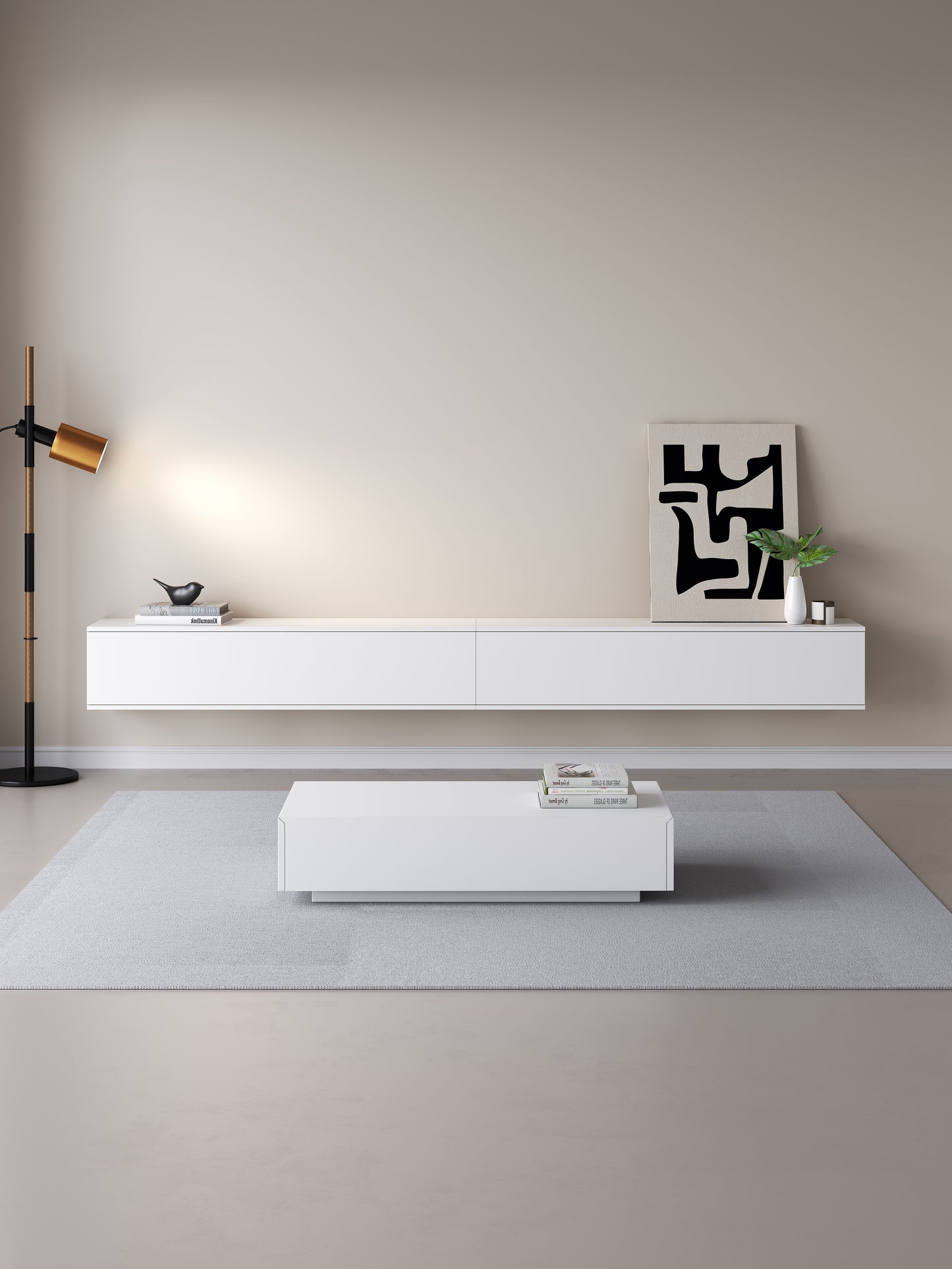 TV meubel 150cm - URBAN Exclusive Collection - Wit mat