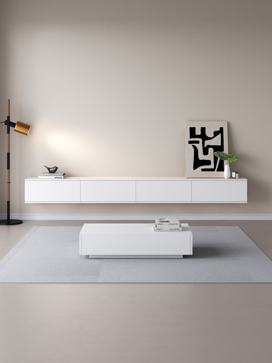 TV meubel 300cm - URBAN Exclusive Collection - Wit mat