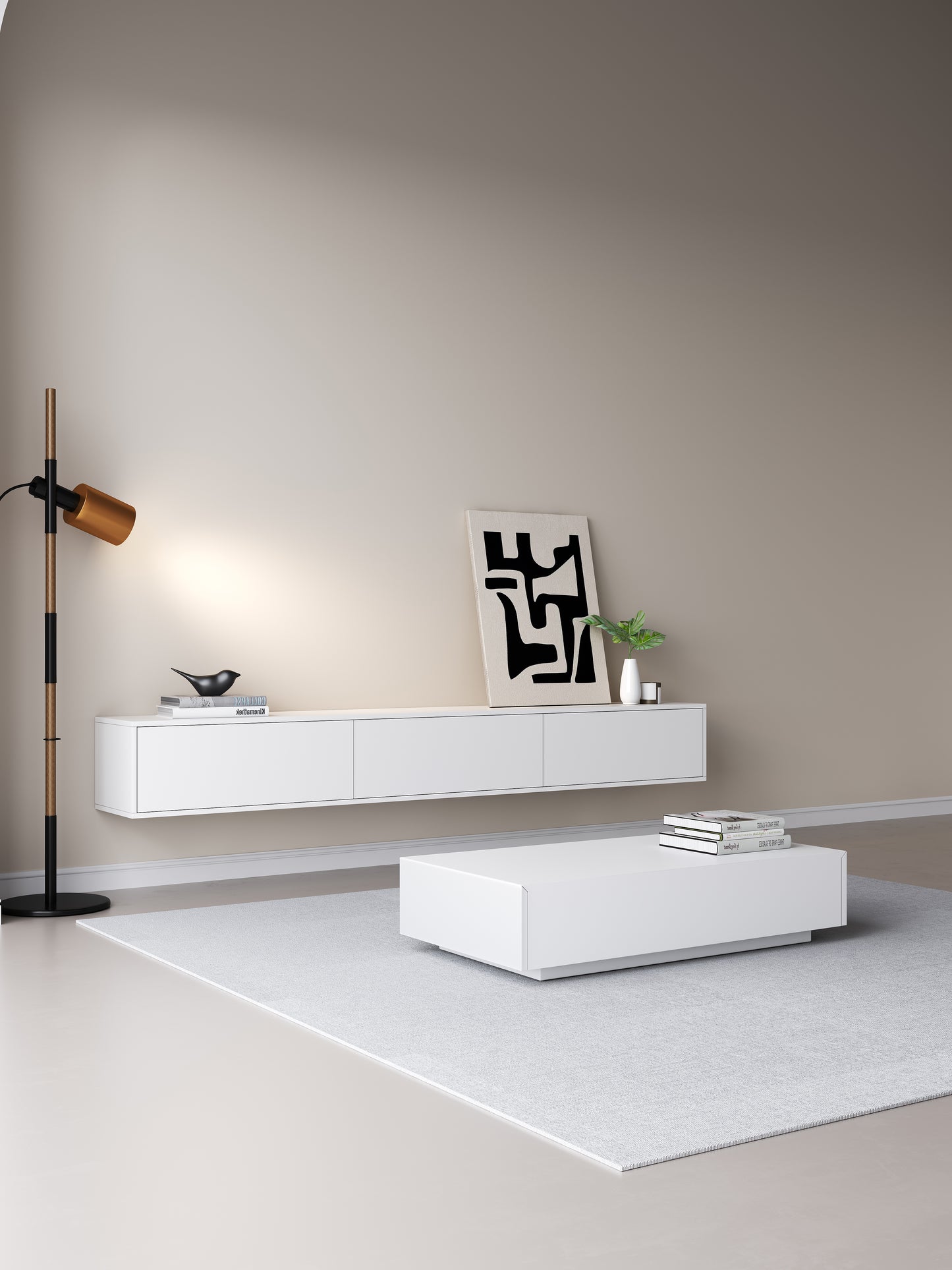 TV meubel 180cm - URBAN Exclusive Collection - Wit mat