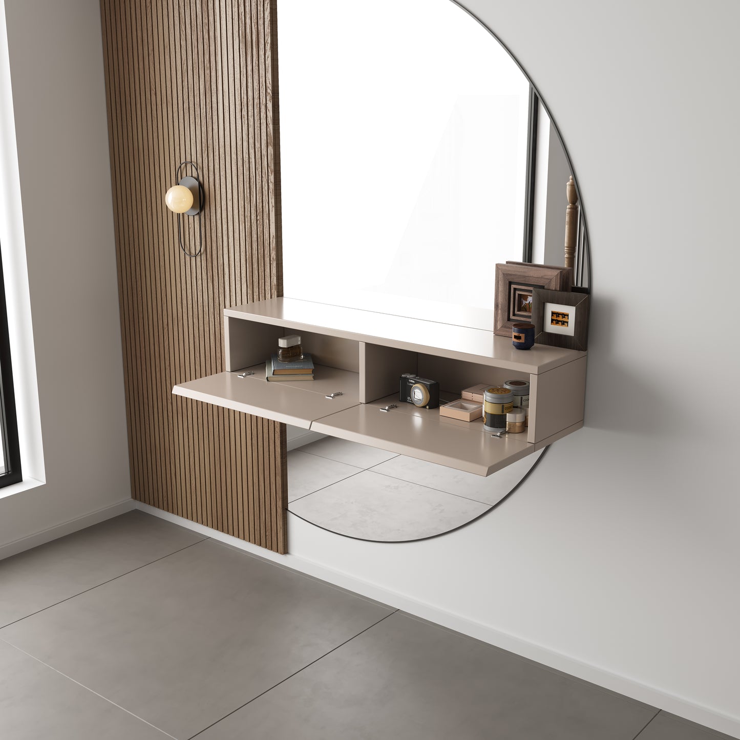 Chic Gangkast 100x26x20 cm – Softclose – Japandi Beige