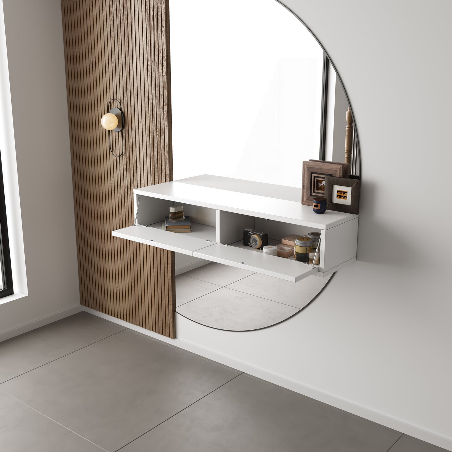 Chic Gangkast 100x26x20 cm – Softclose – Wit Mat