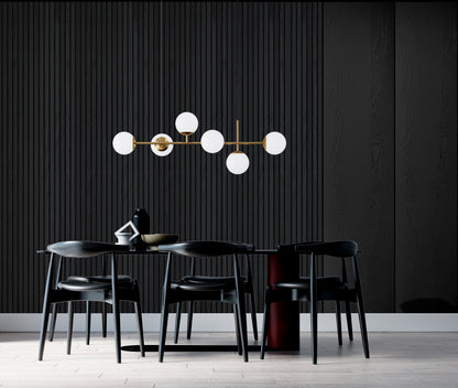 Decor Paneel – Zwart Eiken – Akoestisch Wandpaneel – 280 x 60 cm