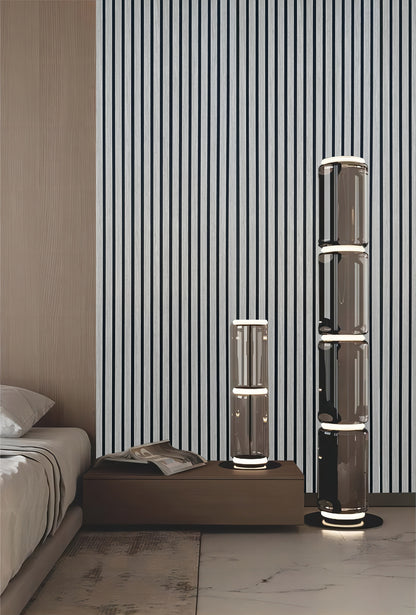 Akoestische wandpanelen - 280 x 60 cm - Grijs Eiken - Lattenwand - Akupanel - 3 Zijdig houtfineer