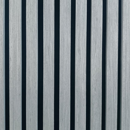Akoestische wandpanelen - 280 x 60 cm - Grijs Eiken - Lattenwand - Akupanel - 3 Zijdig houtfineer