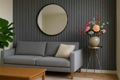 Suède Akoestisch Wandpaneel – Grijs – 280 x 60 cm