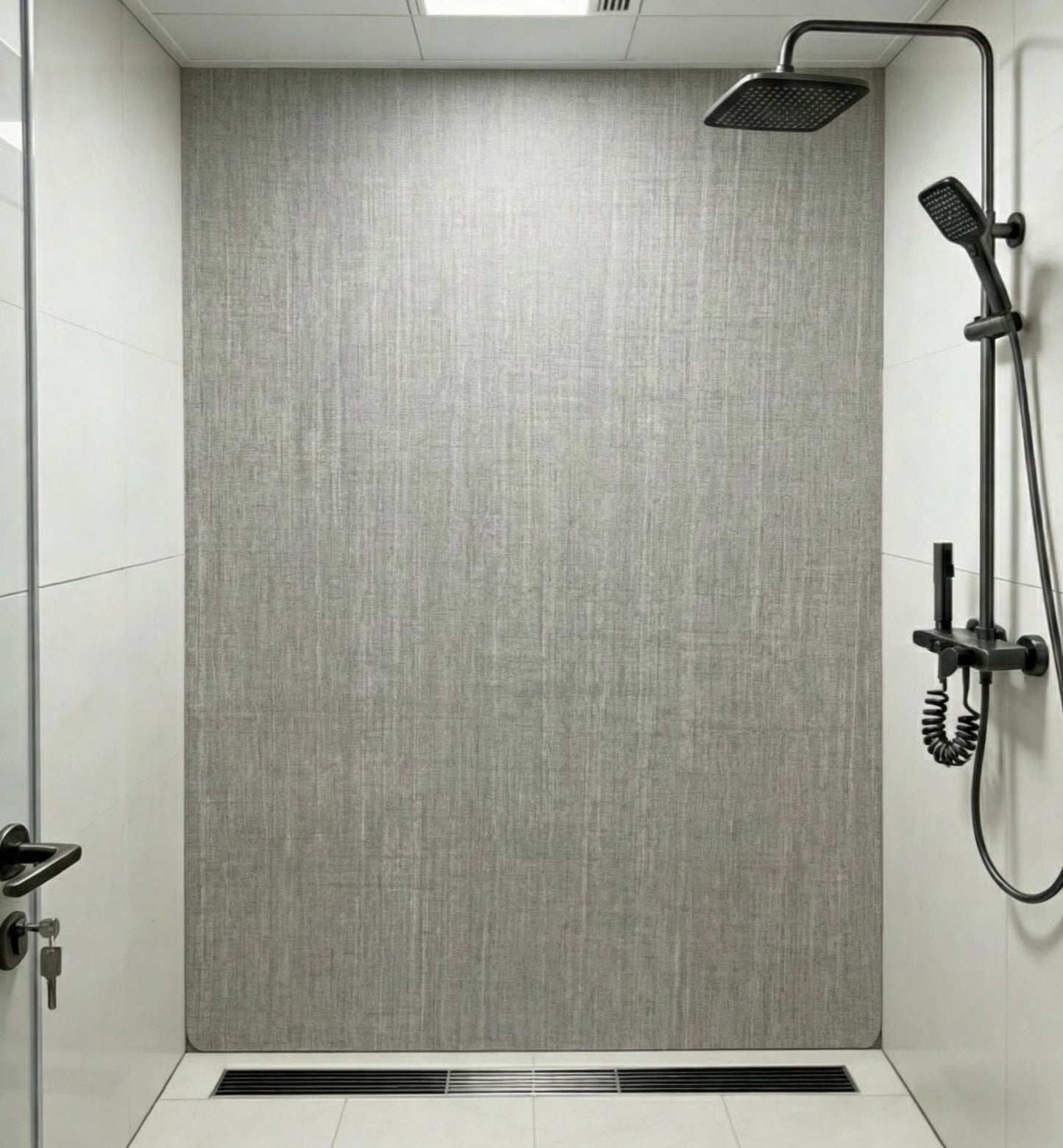 Linnen Japandi Wandpaneel - Natuurlijke Textuur - 280 x 122cm - Taupe