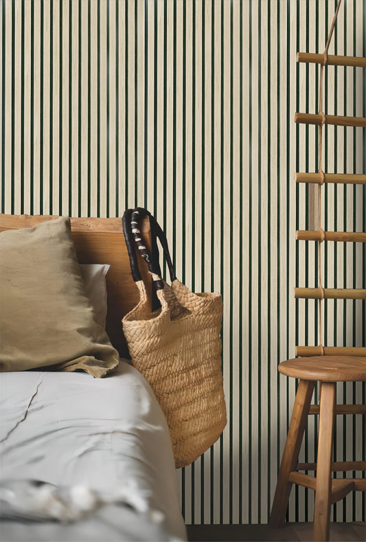 Akoestische wandpanelen - 280 x 60 cm - Rustiek Naturel Eiken - Lattenwand - Akupanel - 3 Zijdig houtfineer