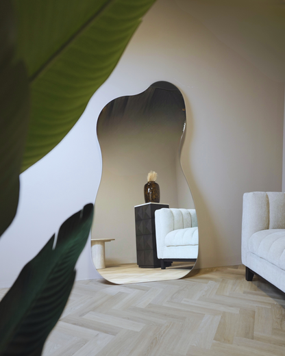 Organische Lys Spiegel met LED-verlichting – 180x100 cm | Luxe design wandspiegel