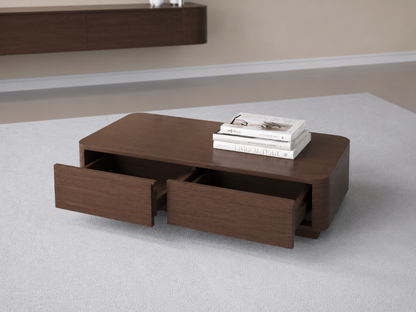 Salontafel URBAN Exclusive met opbergruimte – 120cm x 60cm - Walnoot