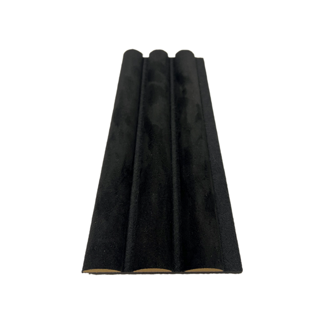 Suède Akoestisch Wandpaneel – Zwart – 280 x 60 cm