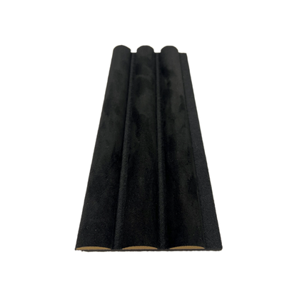 Suède Akoestisch Wandpaneel – Zwart – 280 x 60 cm