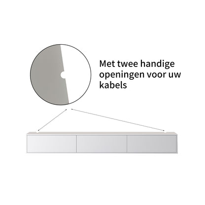 TV meubel 240cm - URBAN Exclusive Collection - Wit mat