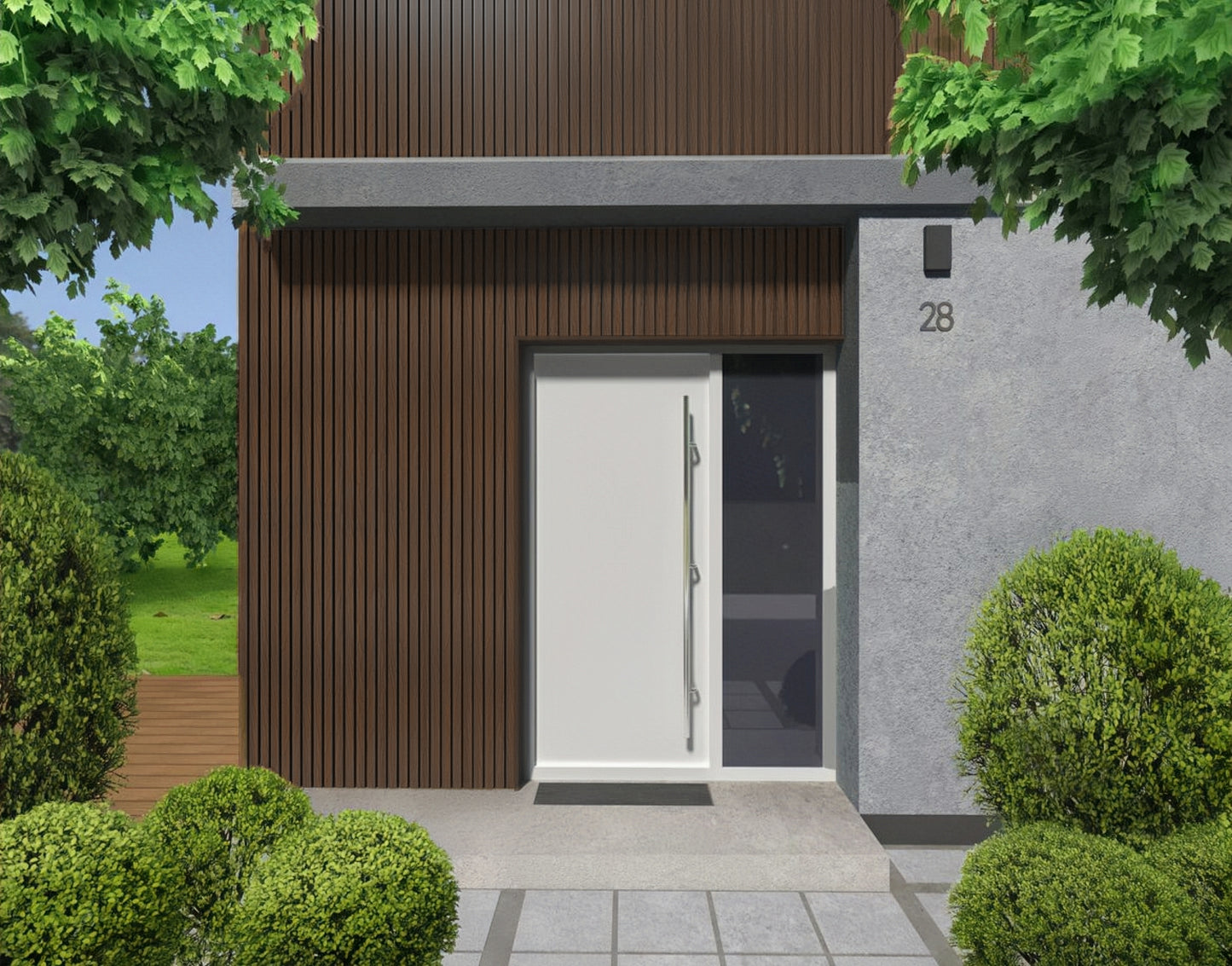 Composiet Gevelbekleding – Walnoot Eiken – 3D Nerf – 290 x 22 cm