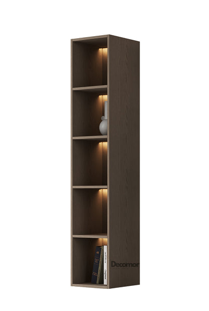 Chic Elegante Vakkenkast met LED – Walnoot Eiken – 200x40x40 cm