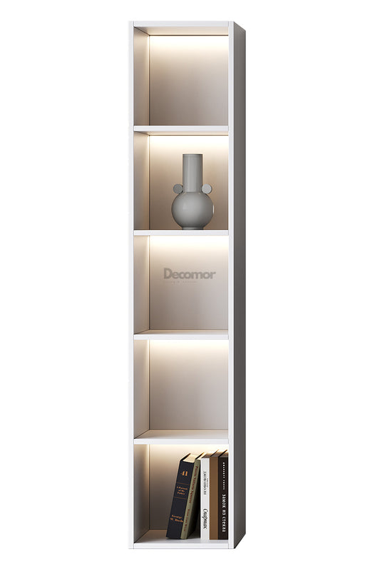 Chic Elegante Vakkenkast met LED – Wit Mat – 200x40x40 cm