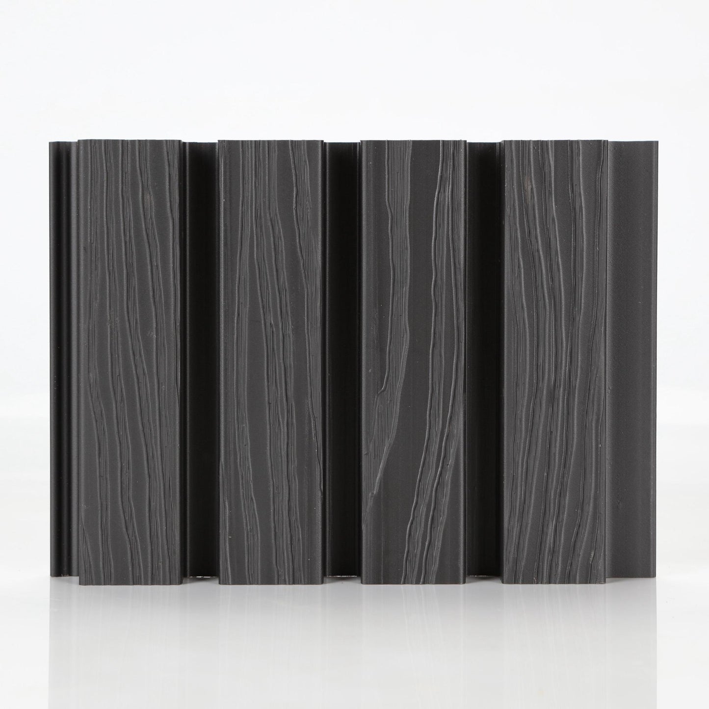 Composiet Gevelbekleding – Zwart Eiken – 3D Nerf – 290 x 22 cm