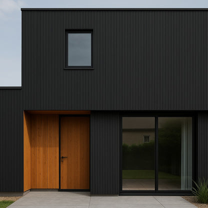 Composiet Gevelbekleding – Zwart Eiken – 3D Nerf – 290 x 22 cm