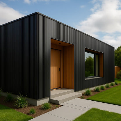 Composiet Gevelbekleding – Zwart Eiken – 3D Nerf – 290 x 22 cm