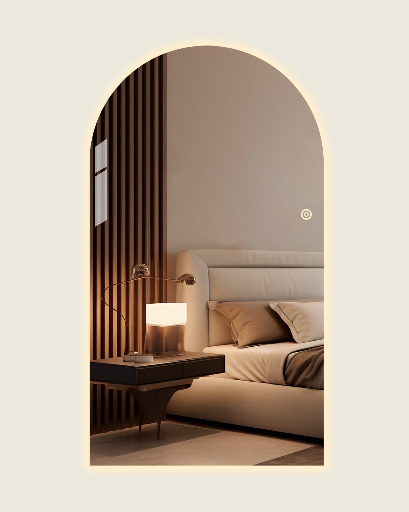 Boogspiegel Lys met LED verlichting | Frameless luxe design 180x100 cm