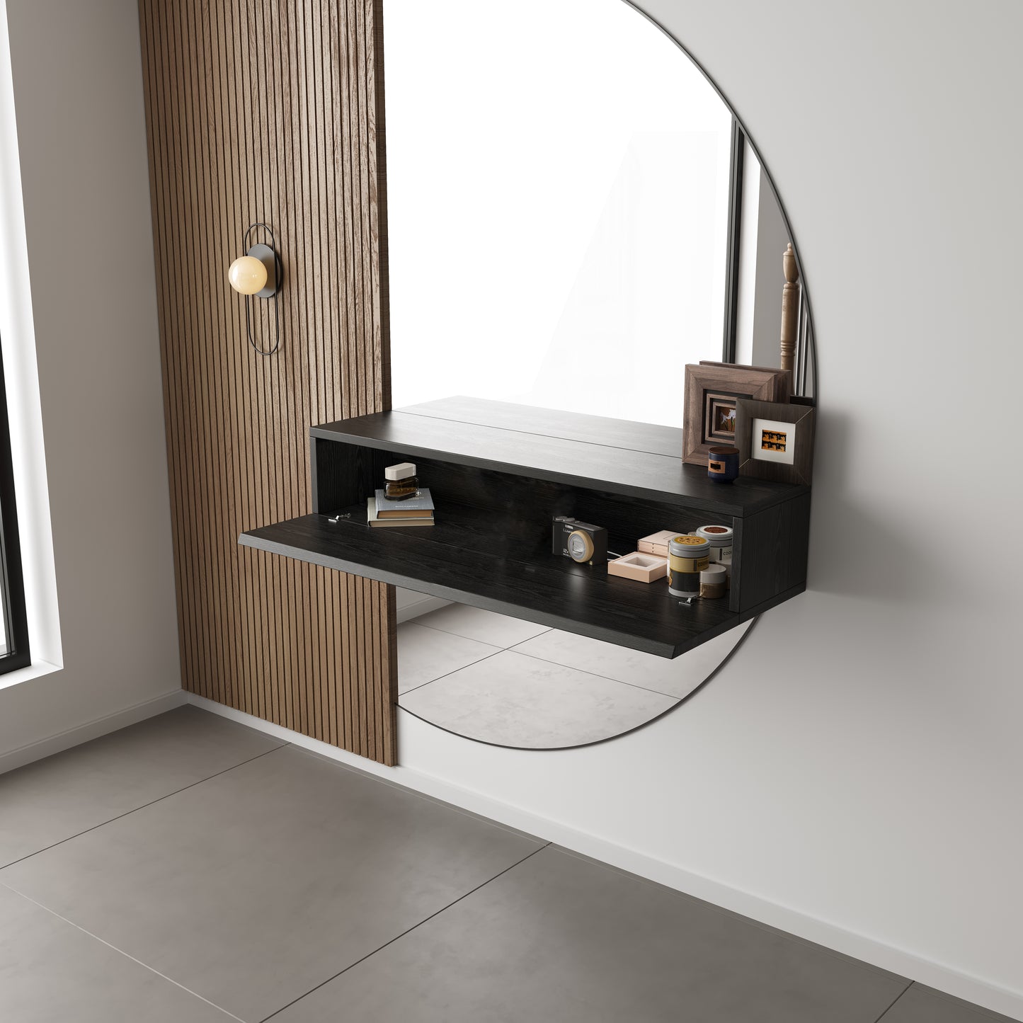 Chic Gangkast 60x26x20 cm – Softclose – Zwart Eiken